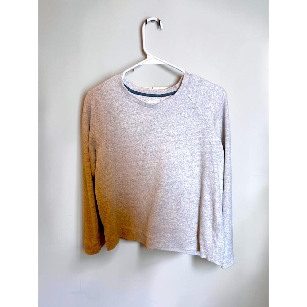 Lou & Grey Raglan Sweatshirt Womens Sz M Gray Cozycore soft! - Picture 2 of 7